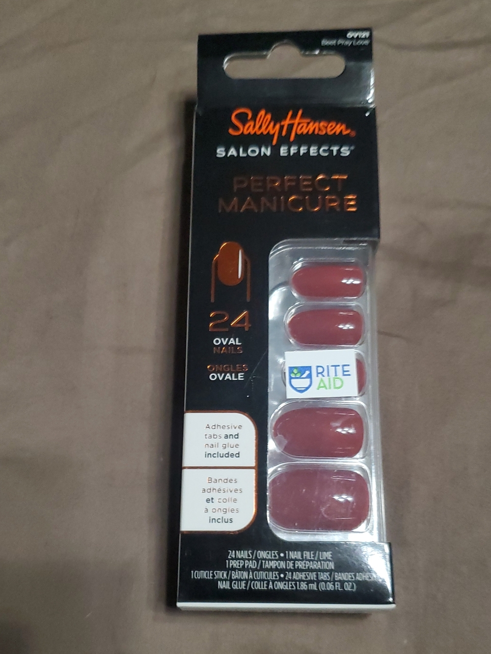 Sally Hansen Salon Effects Perfect Manicure Oval Press-On Nails - Rose Brown